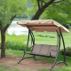 Outdoor 3-Seater Patio Swing with Canopy