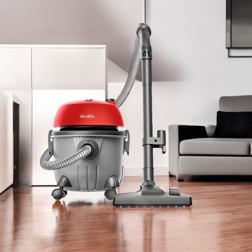 Decakila Vacuum Cleaner with 220-240V 50-60Hz, 1200W, 15L tank capacity, 19kPa vacuum, ≤80dB(A) noise and 2.3m power cord (CEVC004B)