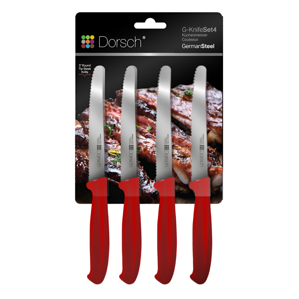 Dorsch - Sharp Steak Knife Set Red – 4 Pieces