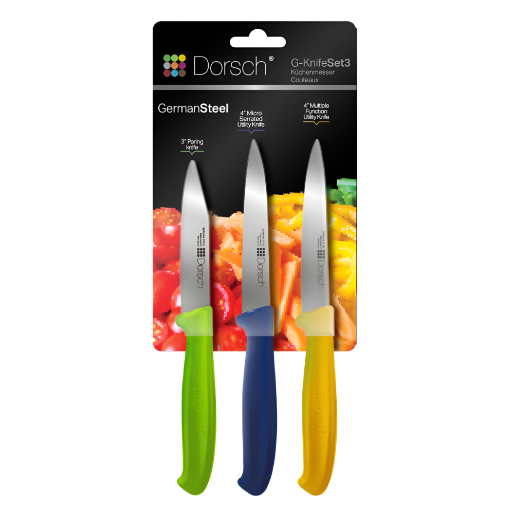 Dorsch - Colorful Sharp Knife Set – 3 Pieces