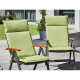 Livarno - high-back outdoor chair cushions, green