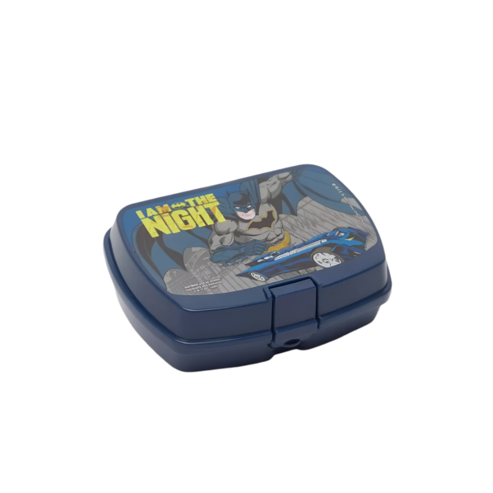 Batman Print Lunch Box with Clip-On Closure