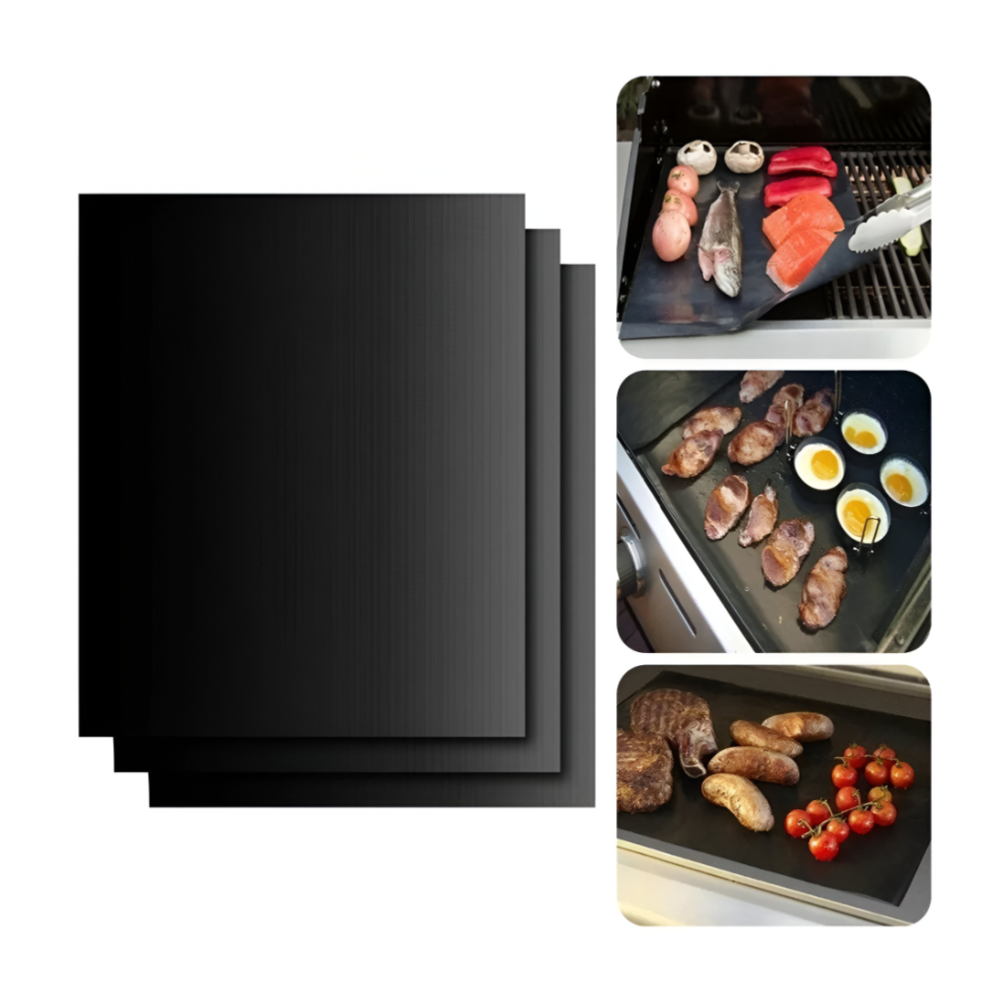 Grill meister-set of bbq grill mats (50cm X 40cm)