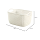 Curver Knit Polypropylene Rectangular Storage Basket, 8 litres, White