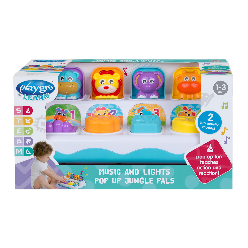 Playgro - Music and Lights Pop Up Jungle Pals