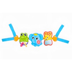 Playgro -  Travel Trio Musical Pram Tie Refresh