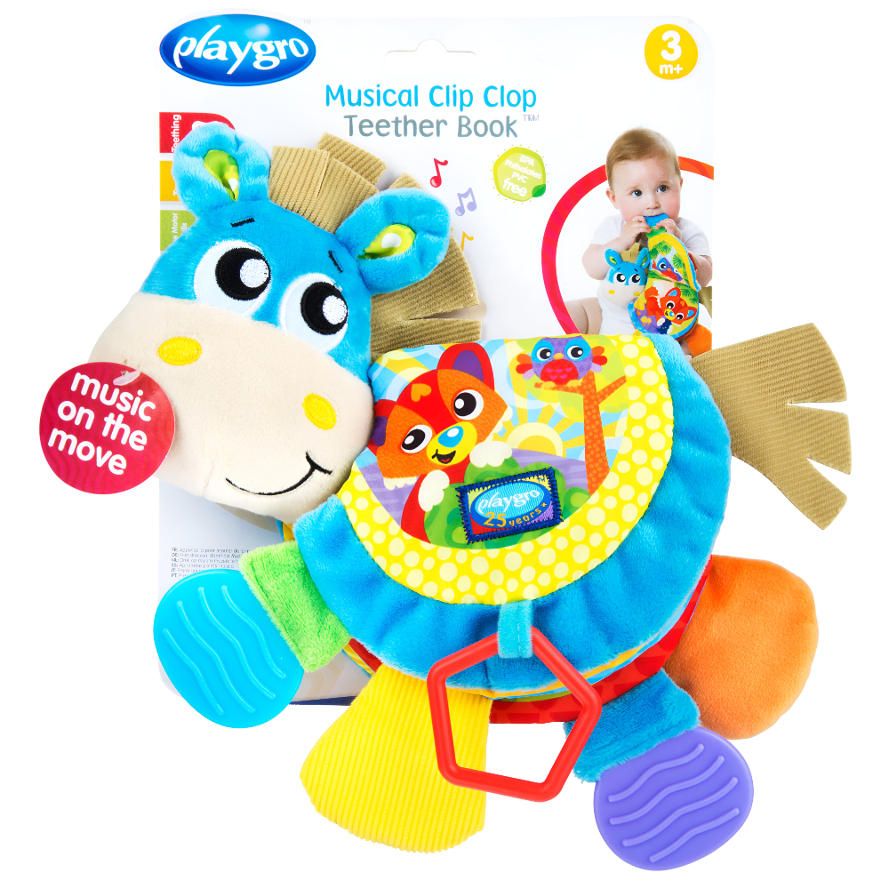 Playgro - Musical Clip Clop Teether Book