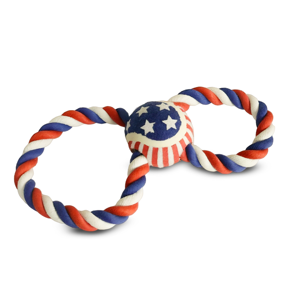 Loop Rope Dog Toy with a ball