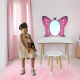 Okutan Hobi - Wooden Children's Butterfly Make-up Table with Stool