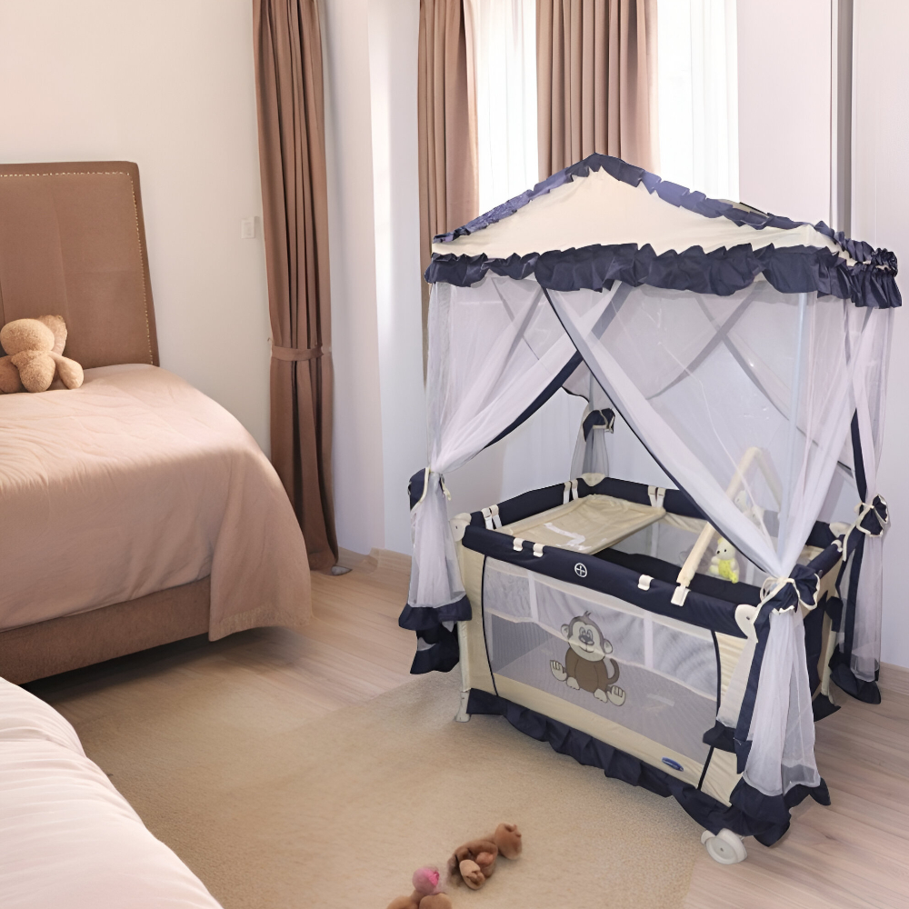 Baby Love - Portable Playpen - Blue