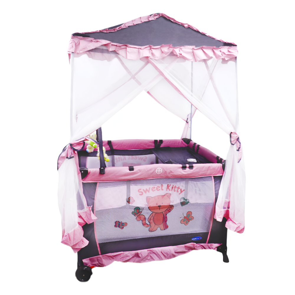 Baby Love - Portable Playpen - Pink