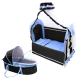 Baby Love - Baby Bed with Baby Cradle with Mosquito Net - Blue