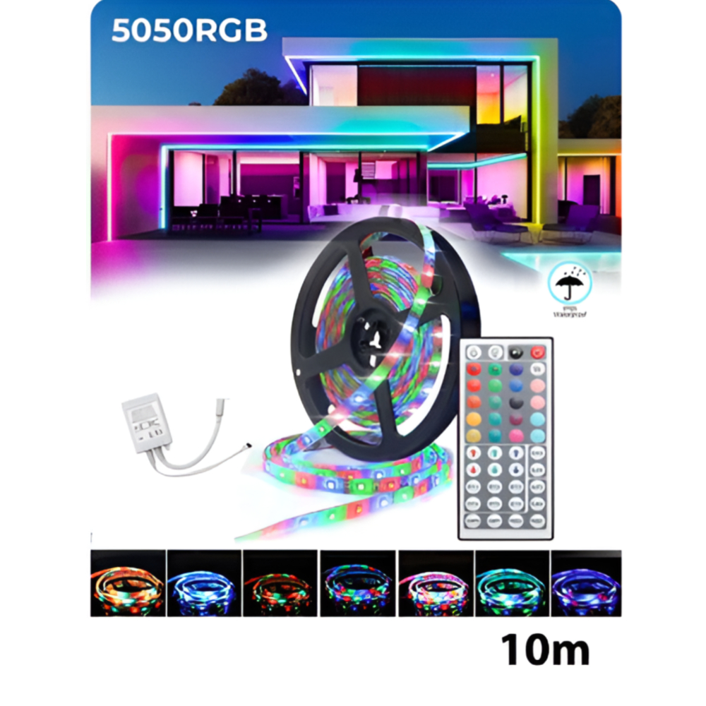 RGB 10M Remote Control LED Strip Light- 16 Colors Changing