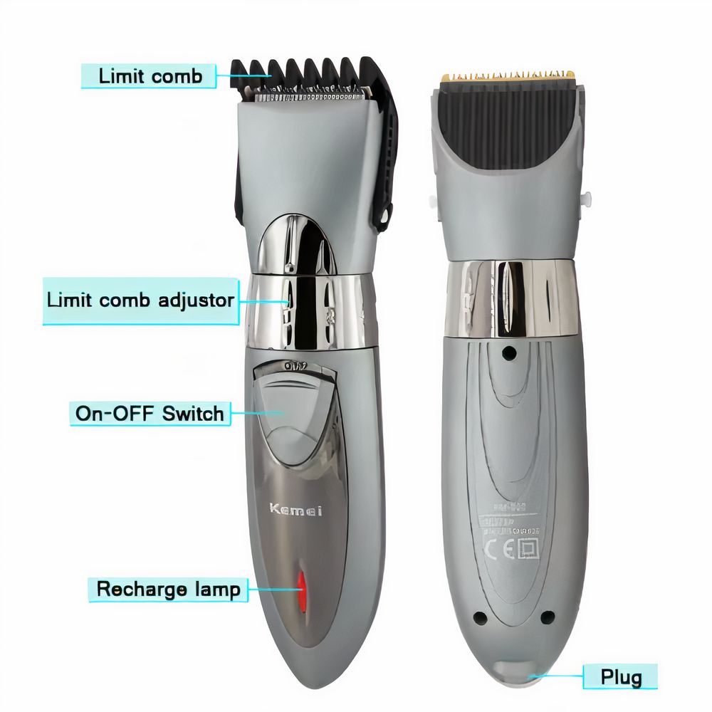 Kemei Rechargeable Waterproof Electric Hair Clipper 