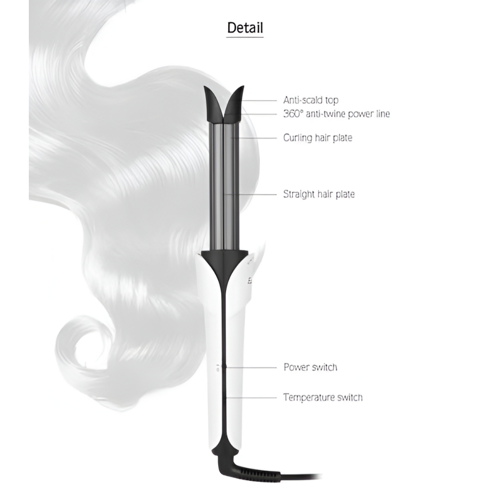 Kemei Easy Curl - Hair Curler & Straightener