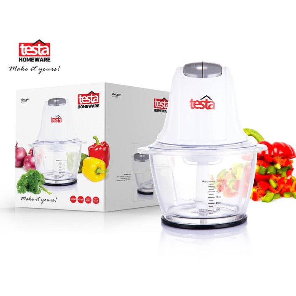 Testa Chopper with Glass Bowl - 600 Ml  , 300 W 