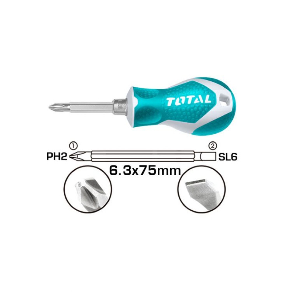 TOTAL Screwdriver Twin Head