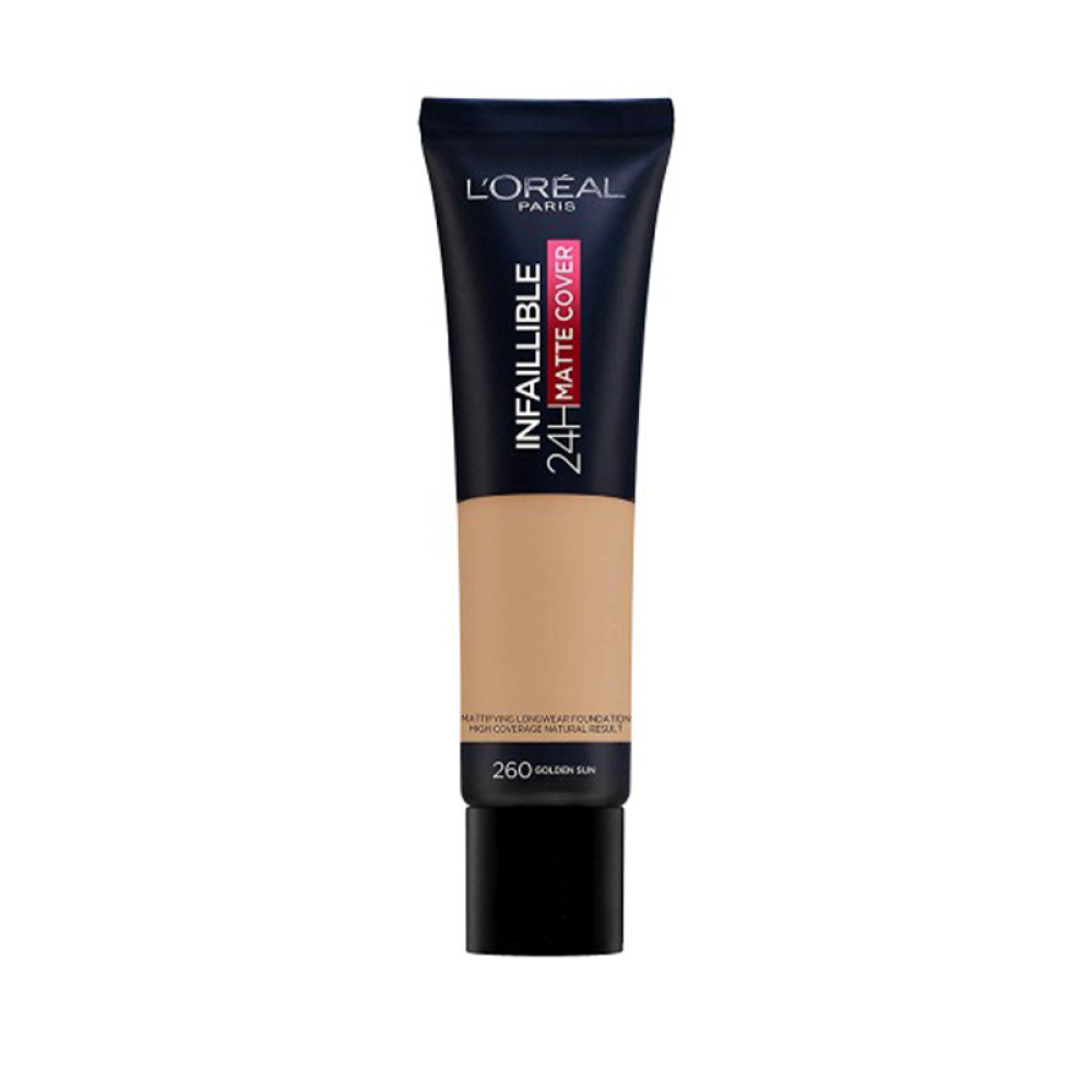 L'OREAL PARIS , omp infallible matte cover foundation 260 gold sun