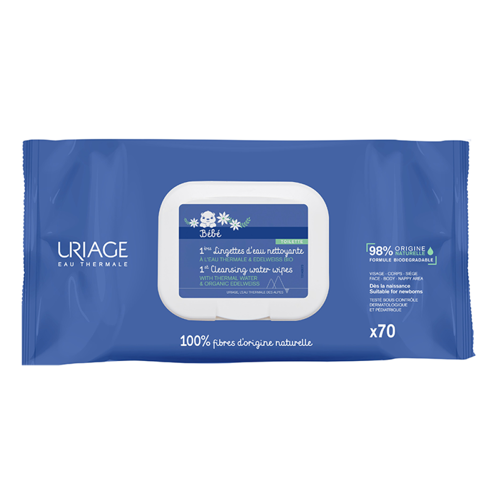 URIAGE bebe 1ere eau lingettes nettoyante extra douce