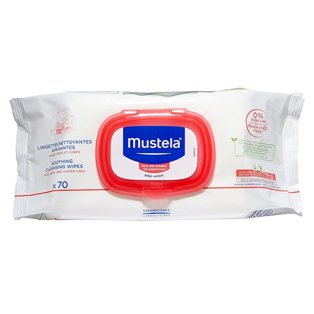 Mustela Lingettes Apaisantes 70PCS