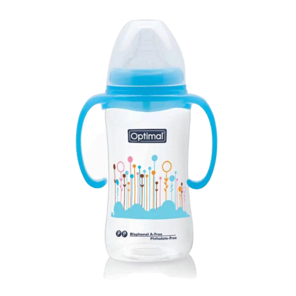 Optimal Wide Neck Feeding Bottle with Handle 300ml