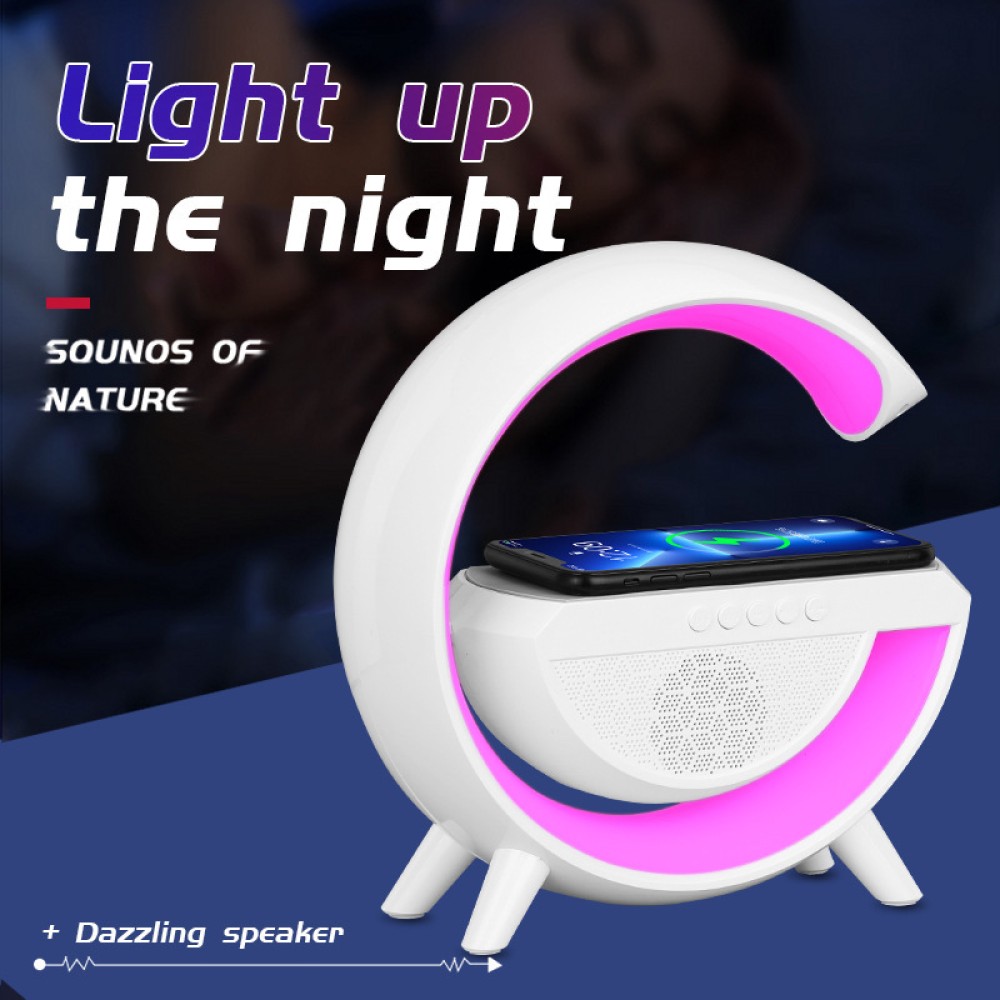 New Multifunctional Bluetooth Speaker With Wireless Charging LED RGB Lingtning