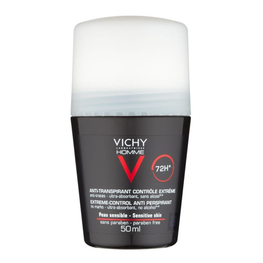 Vichy  Homme Deodorant 72Hr Extreme Control Anti Perspirant Roll-On 50ml