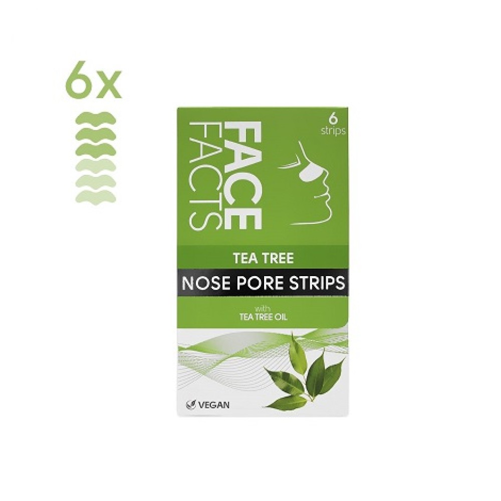 Face Facts 6x Tea Tree Nose Pore Strips