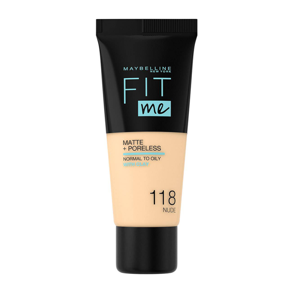 maybelline fit me matte poreless foundation fdt 118 nude