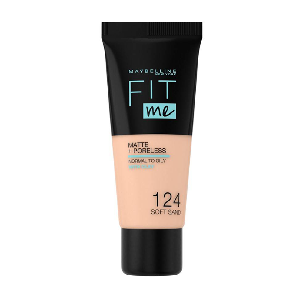 maybelline fit me matte poreless foundation 124 soft sand