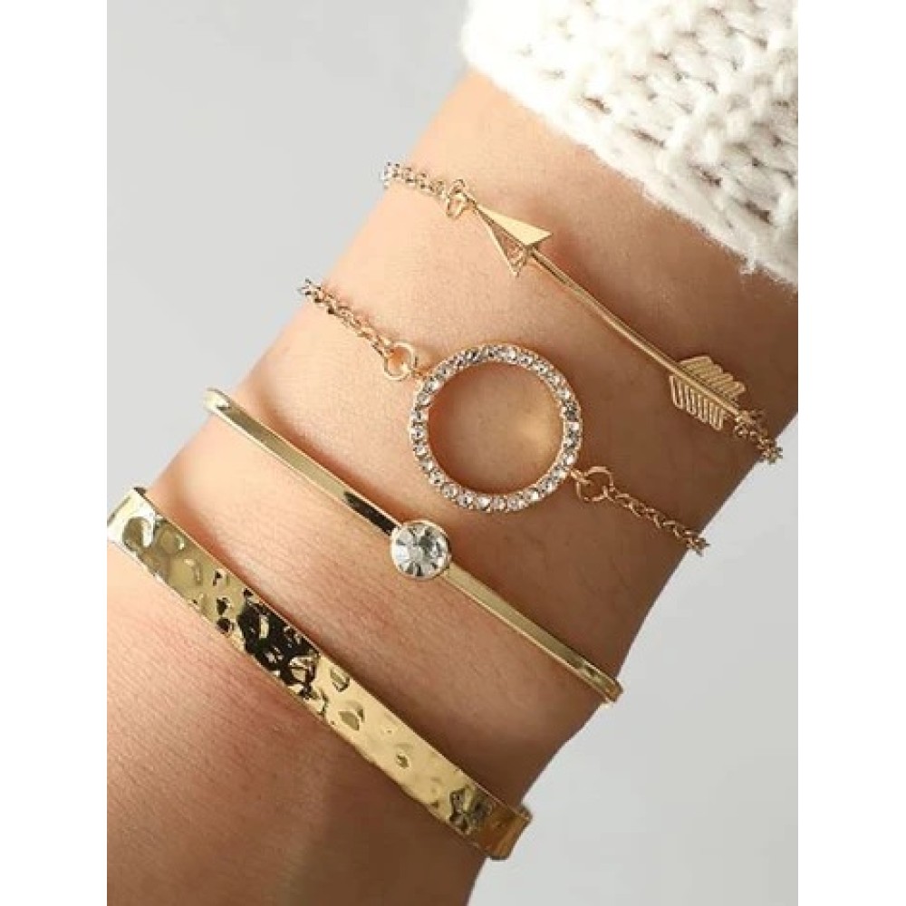 Arrow & Circle bracelet Set 4pcs