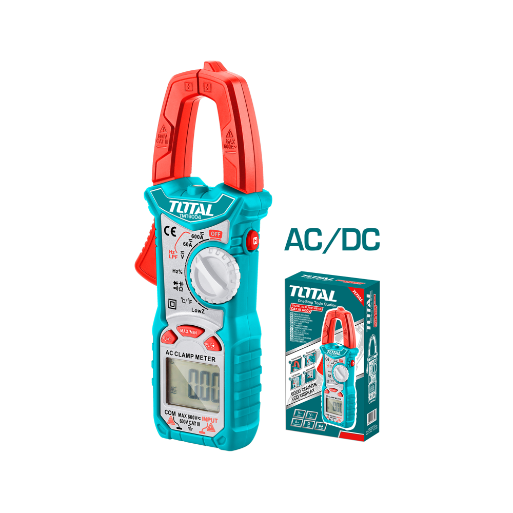 TOTAL 600A/600V/100mF AC/DC Clambmeter Digital