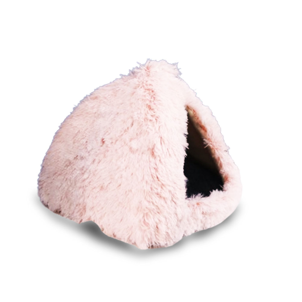 Pink Plush Cat Cave 