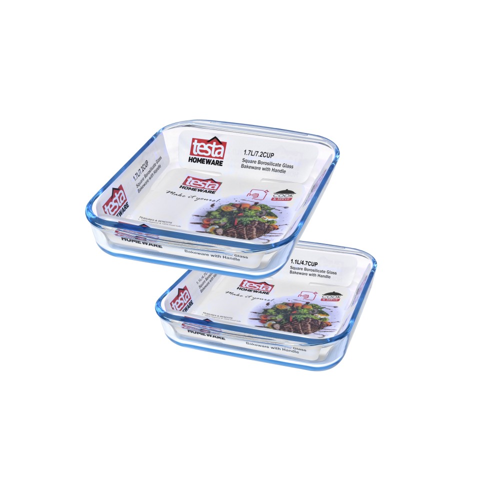 Testa Glass Bakeware Set of 2 - Square 