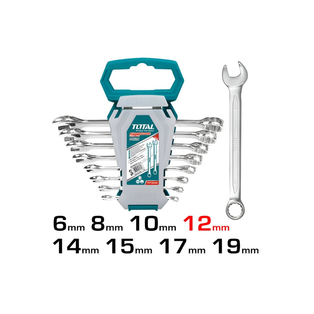 Total 8pcs combination spanner set