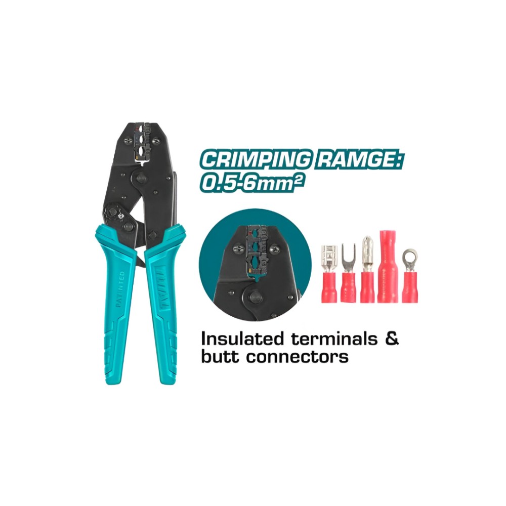 Total Ratchet crimping plier 0.5-6mm² 1