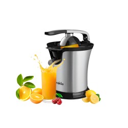 Decakila-Citrus Juicer Stainless Steel With Double cones and 160W 120V 50-60Hz Soft Rubber Grip (KEJC008B)