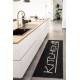 Culinary Comfort -Anti slip  Black Carpet 230x160cm, Machine Washable