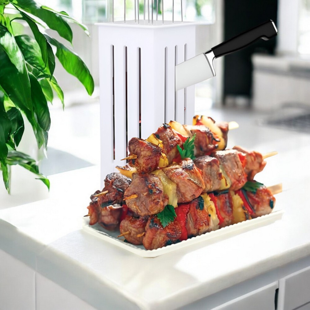 Brochette Express Kebab Maker , for Meats, Vegetables and Fruit .