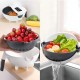 9-in-1 Double Fruit and Vegetable Drain Basket , Wet Basket Vegetable Cutter 