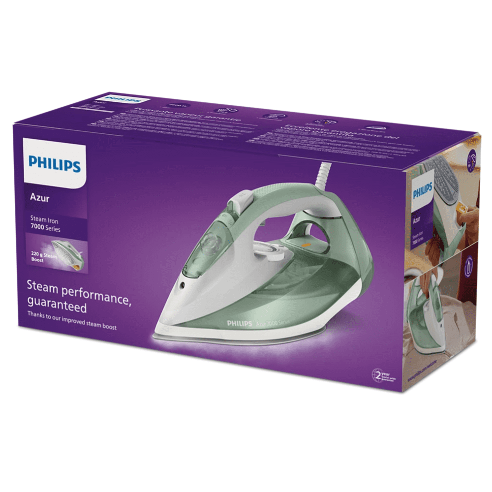 Philips - 7000 Series HV Steam Iron Desert Green/Grey