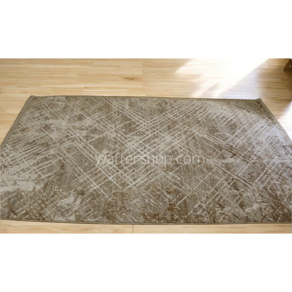 Rustic Web Winter Carpet , 160x230cm Vintage Cream Gold, Turkish Carpet with Belgian threads