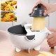 9-in-1 Double Fruit and Vegetable Drain Basket , Wet Basket Vegetable Cutter 