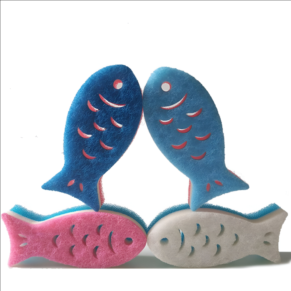 Kitchen Sponge - Fish Shape - Set of 4