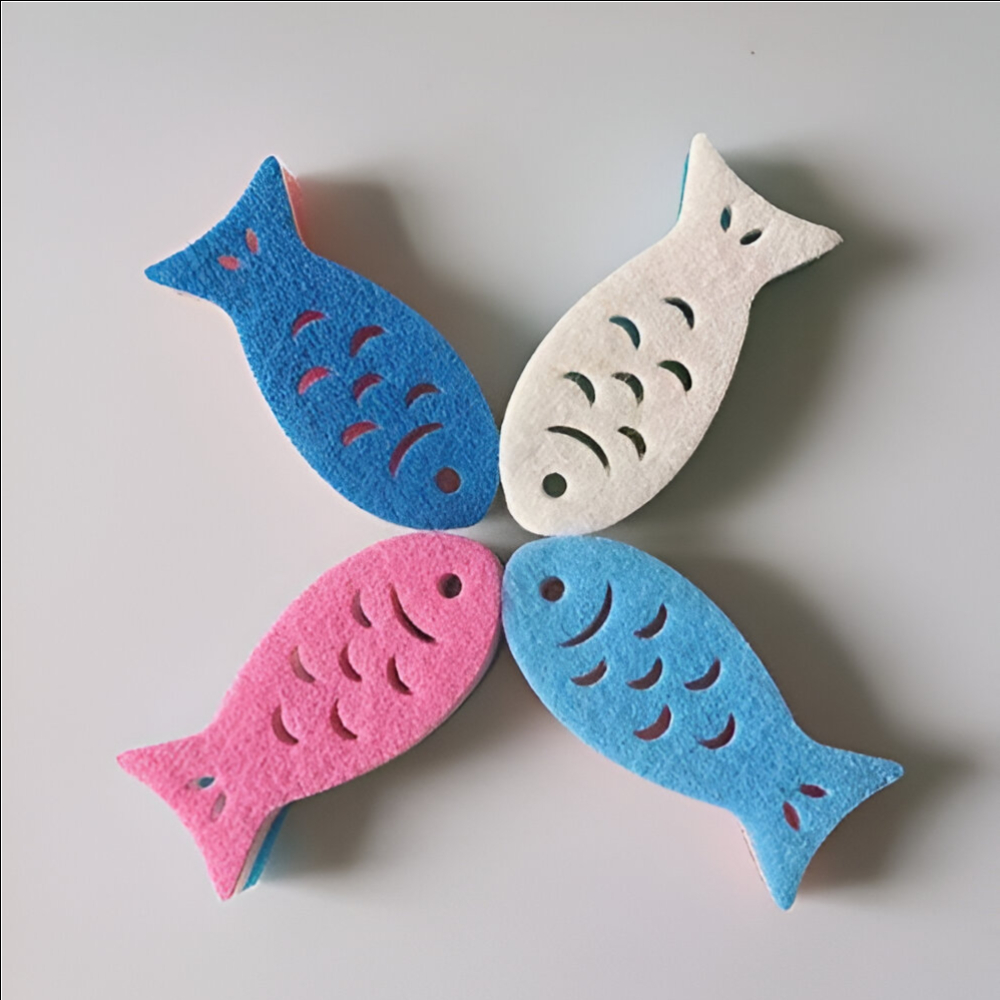 Kitchen Sponge - Fish Shape - Set of 4