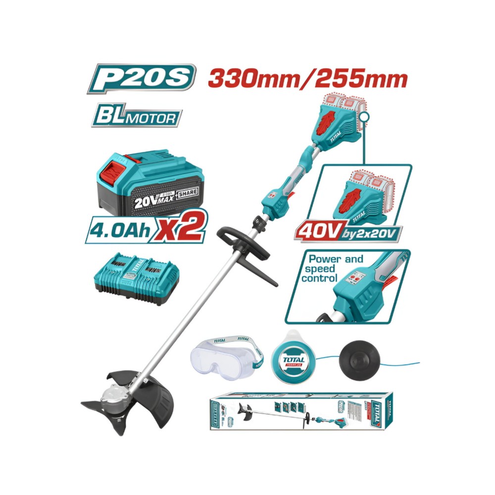 Total Lithium string trimmer and brush cutter 40V / 4Ah