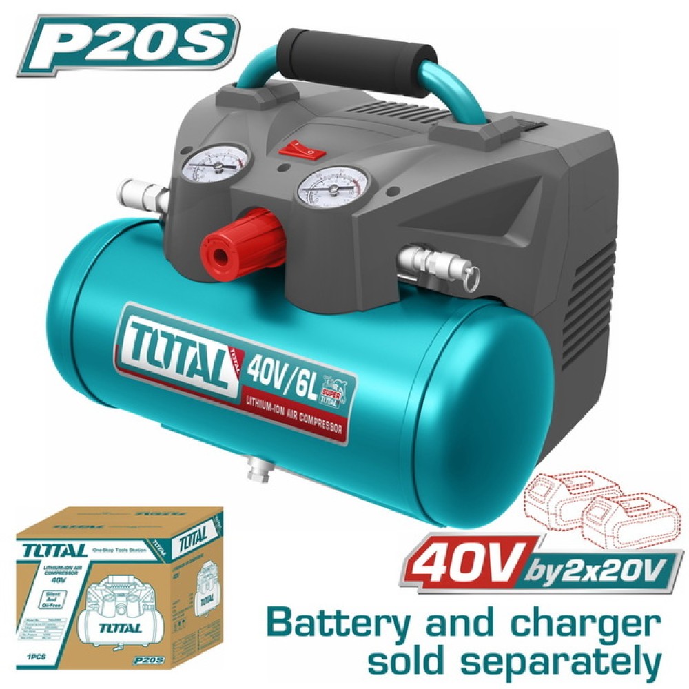 Total Lithium-Ion air compressor 2X20V