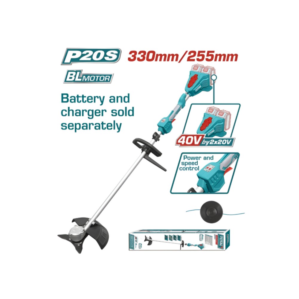 Total Lithium string trimmer and brush cutter 40V