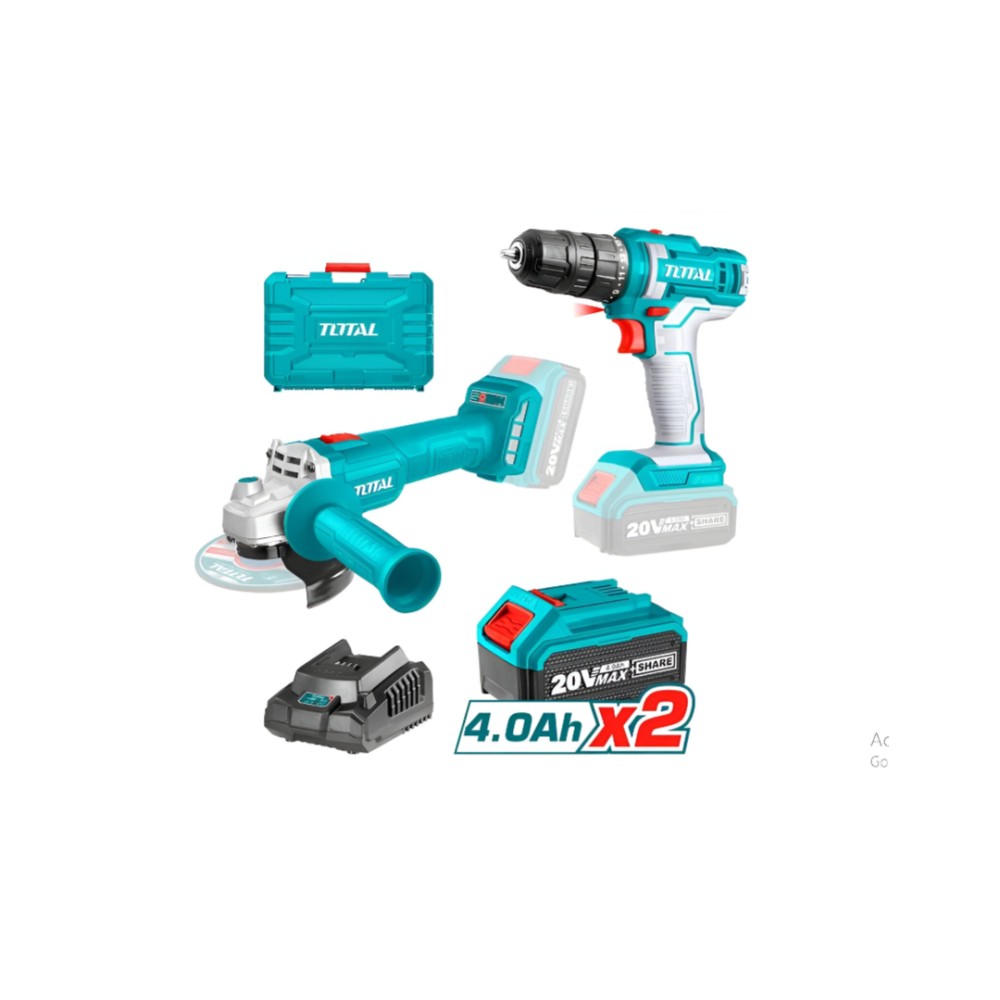 Total Lithium-ion Cordless 2 Pcs Combo Kit