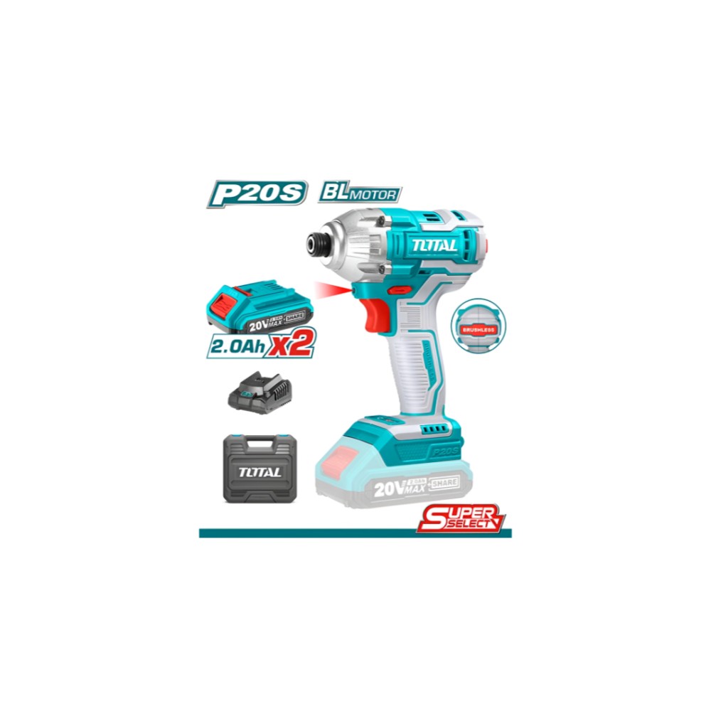 Total Cordless Impact Driver W/ Case 20V